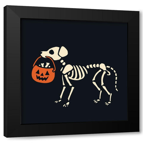 Skelepet II Black Modern Wood Framed Art Print by Barnes, Victoria