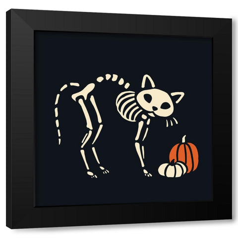 Skelepet V Black Modern Wood Framed Art Print by Barnes, Victoria