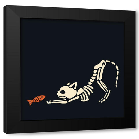 Skelepet VI Black Modern Wood Framed Art Print by Barnes, Victoria