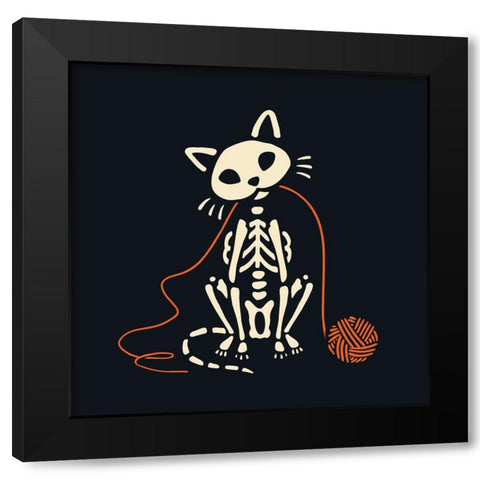 Skelepet VII Black Modern Wood Framed Art Print by Barnes, Victoria