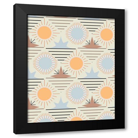 Sunrise Passage II Black Modern Wood Framed Art Print with Double Matting by Wang, Melissa