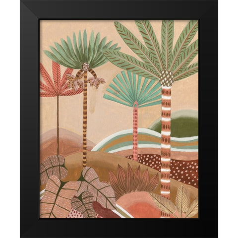 Desert Waves I Black Modern Wood Framed Art Print by Wang, Melissa