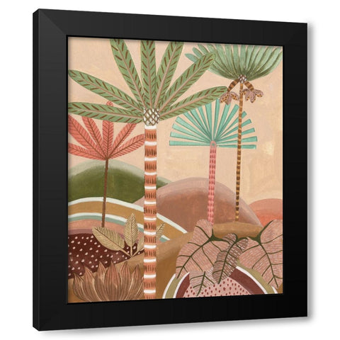 Desert Waves II Black Modern Wood Framed Art Print by Wang, Melissa