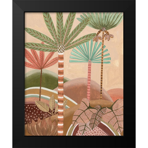 Desert Waves II Black Modern Wood Framed Art Print by Wang, Melissa