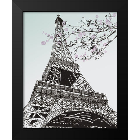Spring in Paris I Black Modern Wood Framed Art Print by Wang, Melissa
