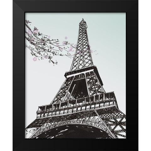 Spring in Paris II Black Modern Wood Framed Art Print by Wang, Melissa