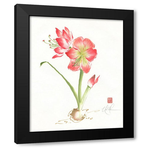 Gentle Love I Black Modern Wood Framed Art Print with Double Matting by Rae, Nan
