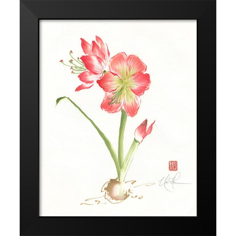 Gentle Love I Black Modern Wood Framed Art Print by Rae, Nan
