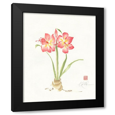 Gentle Love II Black Modern Wood Framed Art Print by Rae, Nan