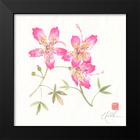 Silk III Black Modern Wood Framed Art Print by Rae, Nan
