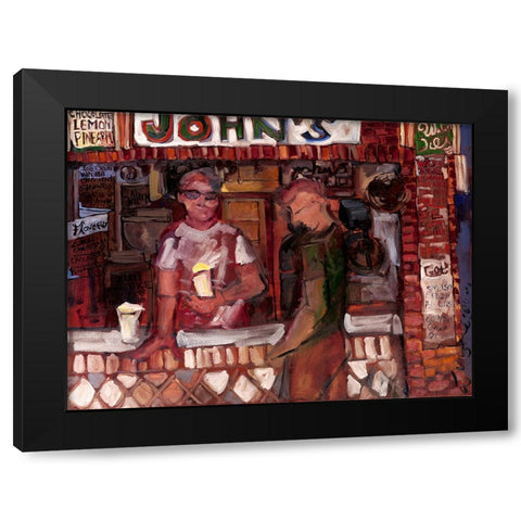 Staying Cool Black Modern Wood Framed Art Print with Double Matting by Ferrell, Erin McGee