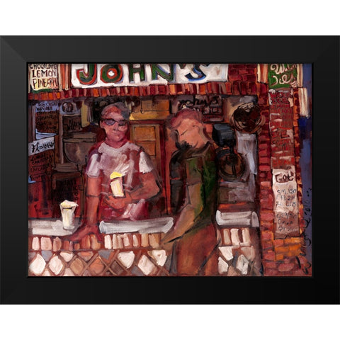 Staying Cool Black Modern Wood Framed Art Print by Ferrell, Erin McGee
