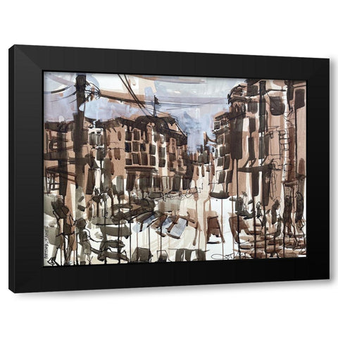 Portland Maine I Black Modern Wood Framed Art Print with Double Matting by Ferrell, Erin McGee