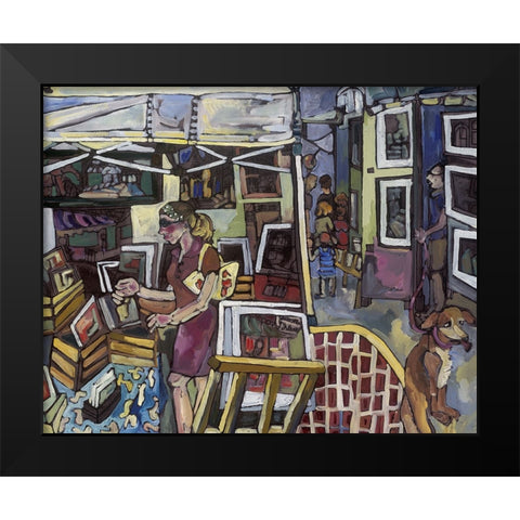 The Art Show Black Modern Wood Framed Art Print by Ferrell, Erin McGee