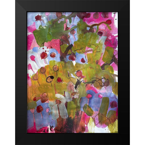 Under the Apple Tree I Black Modern Wood Framed Art Print by Ferrell, Erin McGee