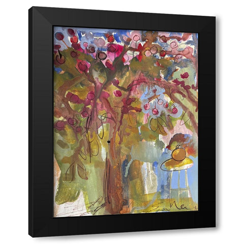 Under the Apple Tree II Black Modern Wood Framed Art Print with Double Matting by Ferrell, Erin McGee