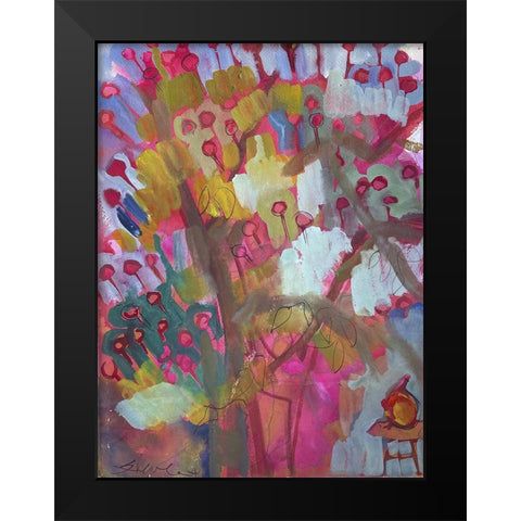 Under the Apple Tree III Black Modern Wood Framed Art Print by Ferrell, Erin McGee