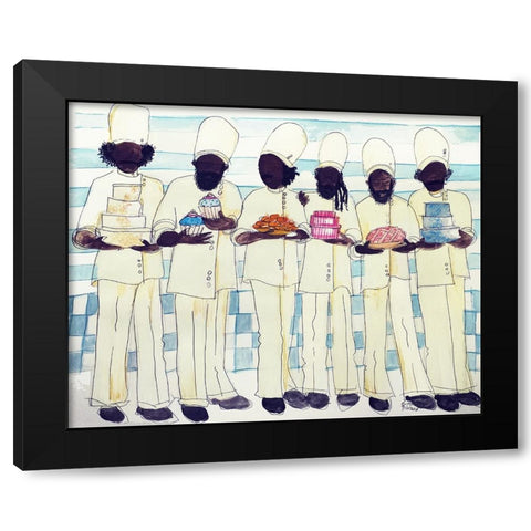 Church Brother Chef Black Modern Wood Framed Art Print with Double Matting by McGee, Janie