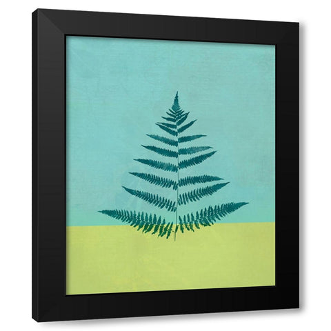 Leaves Green I Black Modern Wood Framed Art Print by Bagnato, Judi