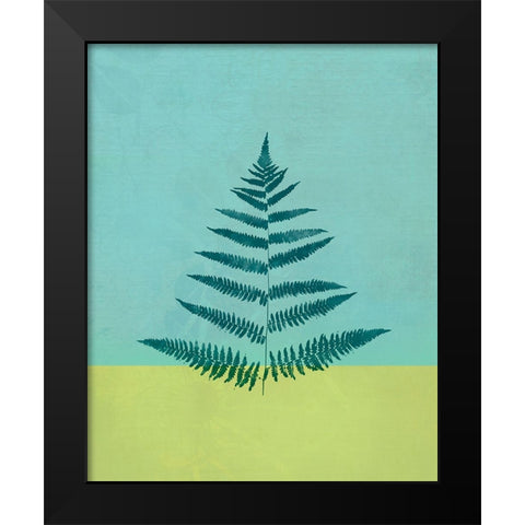 Leaves Green I Black Modern Wood Framed Art Print by Bagnato, Judi