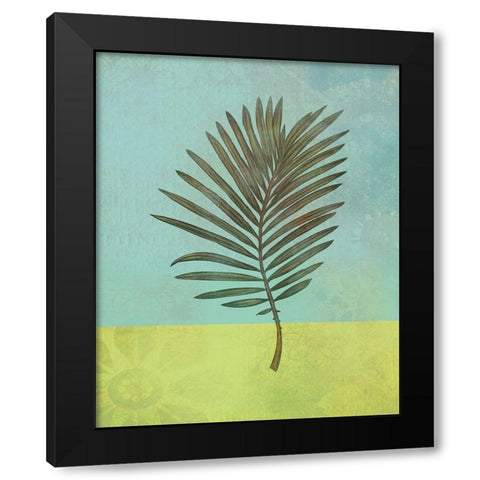 Leaves Green III Black Modern Wood Framed Art Print by Bagnato, Judi