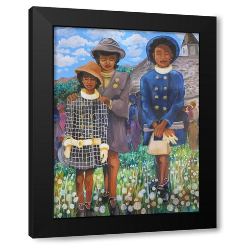 Rocky Mountain Girls I Black Modern Wood Framed Art Print with Double Matting by McGee, Janie