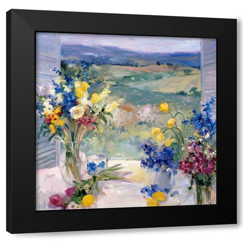 Tuscany Floral I Black Modern Wood Framed Art Print by Stevens, Allayn