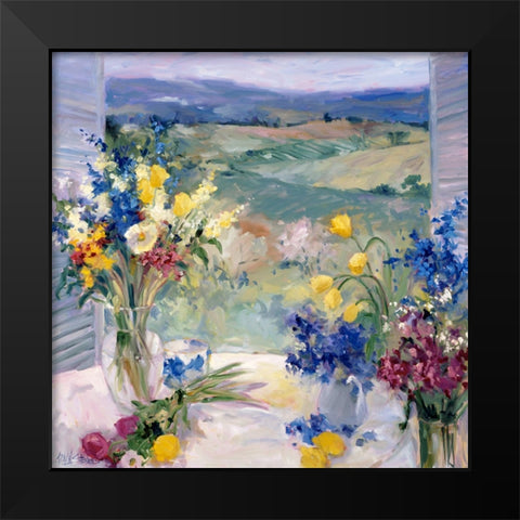 Tuscany Floral I Black Modern Wood Framed Art Print by Stevens, Allayn