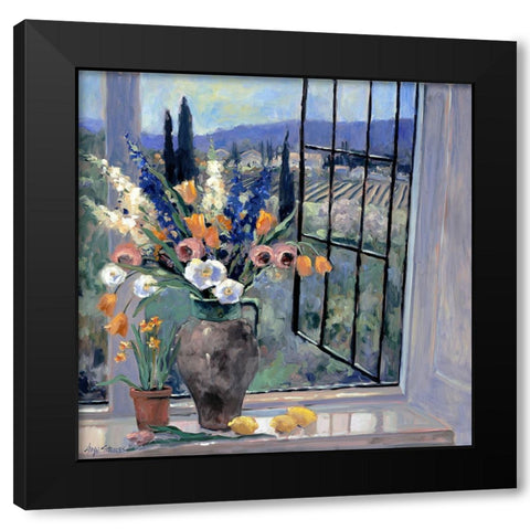 Tuscany Hillside I Black Modern Wood Framed Art Print by Stevens, Allayn