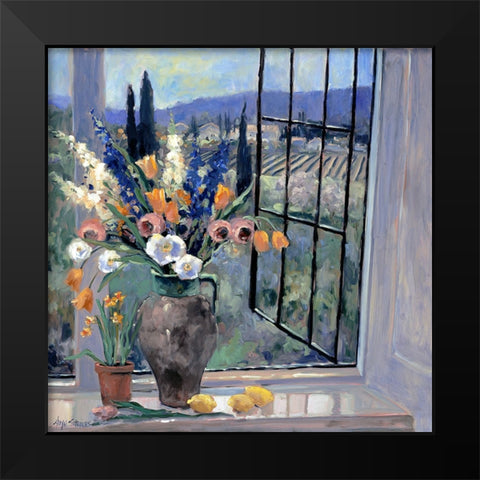 Tuscany Hillside I Black Modern Wood Framed Art Print by Stevens, Allayn