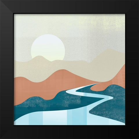Peaceful Landscape I Black Modern Wood Framed Art Print by Arctic Frame