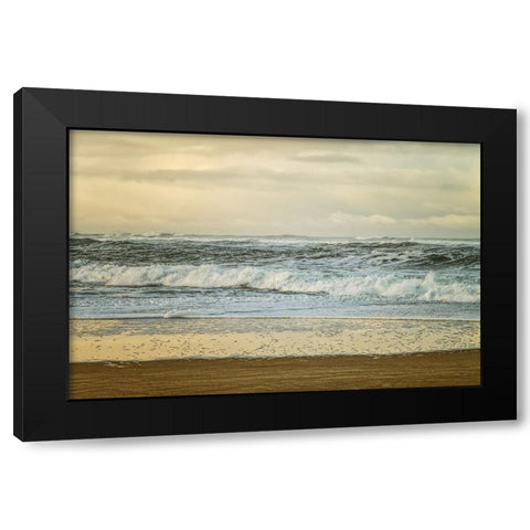 Beach Stroll II Black Modern Wood Framed Art Print with Double Matting by Poinski, Dianne