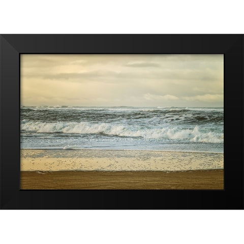 Beach Stroll II Black Modern Wood Framed Art Print by Poinski, Dianne
