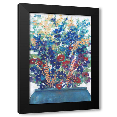 A bunch of Flowers II Black Modern Wood Framed Art Print by OToole, Tim