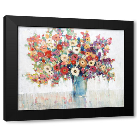 Mix Flower Bouquet II Black Modern Wood Framed Art Print with Double Matting by OToole, Tim