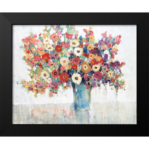 Mix Flower Bouquet II Black Modern Wood Framed Art Print by OToole, Tim