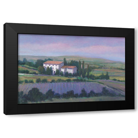 Soft Lavender Fields I Black Modern Wood Framed Art Print by OToole, Tim