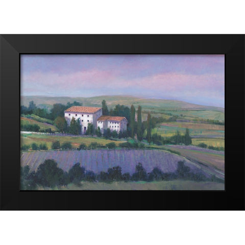 Soft Lavender Fields I Black Modern Wood Framed Art Print by OToole, Tim