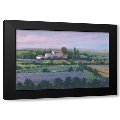 Soft Lavender Fields II Black Modern Wood Framed Art Print by OToole, Tim