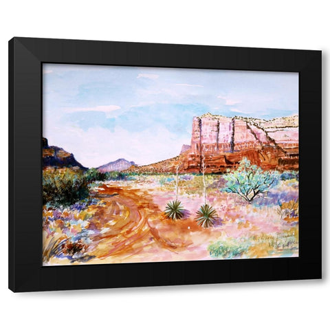 Desert in Spring Black Modern Wood Framed Art Print with Double Matting by Bonaparte, Diane