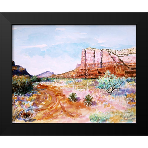Desert in Spring Black Modern Wood Framed Art Print by Bonaparte, Diane