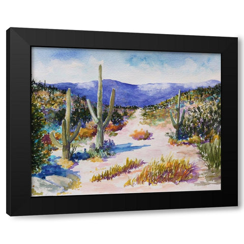 Desert Scene Black Modern Wood Framed Art Print by Bonaparte, Diane