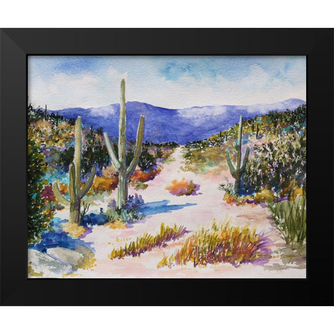 Desert Scene Black Modern Wood Framed Art Print by Bonaparte, Diane