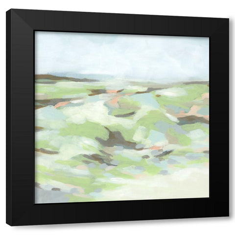 Green Valley Slope I Black Modern Wood Framed Art Print with Double Matting by Vess, June Erica