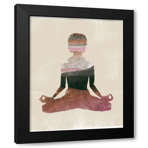 Morning Yoga Pose III Black Modern Wood Framed Art Print with Double Matting by Bagnato, Judi