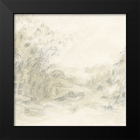 Parchment Field Study I Black Modern Wood Framed Art Print by Vess, June Erica