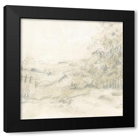 Parchment Field Study II Black Modern Wood Framed Art Print by Vess, June Erica