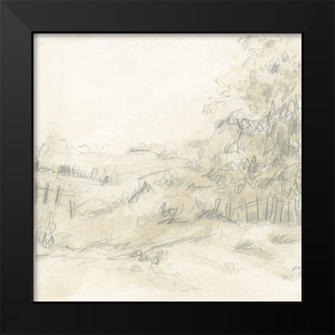 Parchment Field Study II Black Modern Wood Framed Art Print by Vess, June Erica