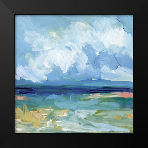 Saltwaters Edge I Black Modern Wood Framed Art Print by Barnes, Victoria