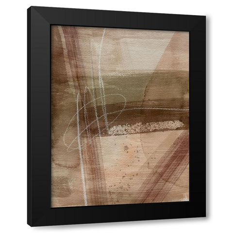 Peach on Earth I Black Modern Wood Framed Art Print with Double Matting by Popp, Grace